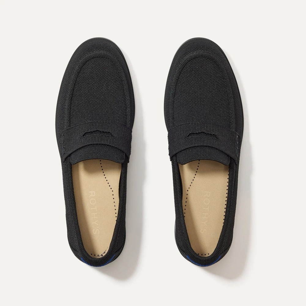 Rothy's Women's Black Knit Penny Loafers